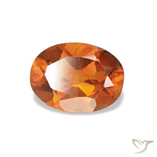 Citrino naturale arancione da 0,64 ct, taglio ovale, VS