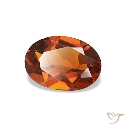 Citrino naturale arancione da 0,60 ct, taglio ovale, VVS-VS