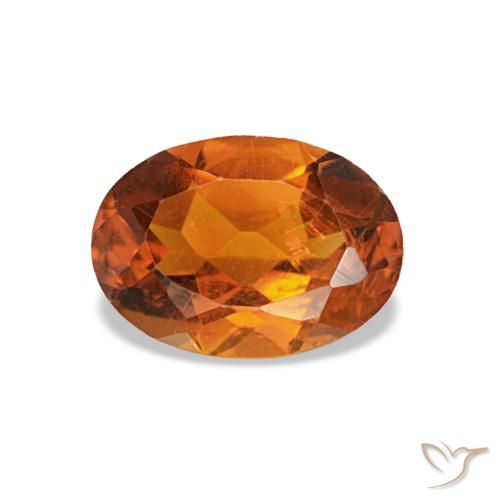 Citrino naturale arancione da 0,71 ct, taglio ovale, VVS-VS