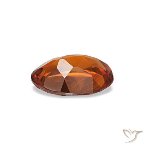 Citrino naturale arancione da 0,60 ct, taglio ovale, VVS-VS