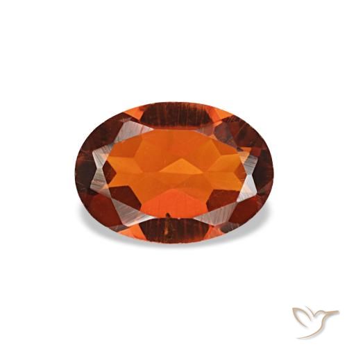 Citrino naturale arancione da 0,60 ct, taglio ovale, VS