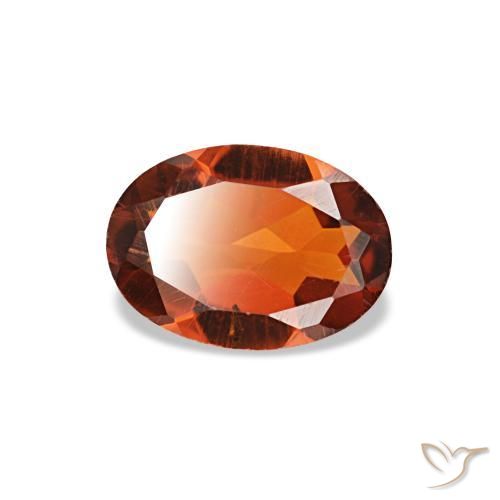 Citrino naturale arancione da 0,60 ct, taglio ovale, VS