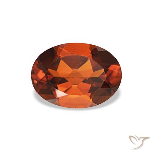 0.76ct arancione citrino, ovale, VVS-VS