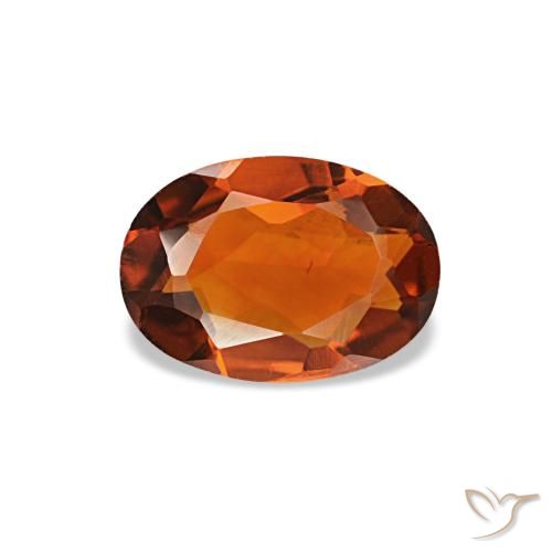 Citrino naturale arancione da 0,54 ct, taglio ovale, VVS-VS