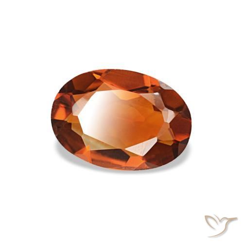 Citrino naturale arancione da 0,54 ct, taglio ovale, VVS-VS
