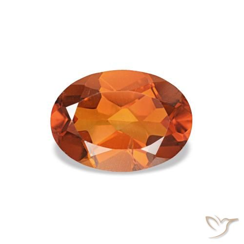 0.71ct arancione citrino, ovale, VVS-VS
