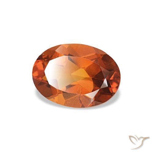 Citrino naturale arancione da 0,71 ct, taglio ovale, VVS-VS