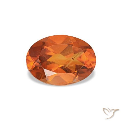 Citrino naturale arancione da 0,66 ct, taglio ovale, VVS-VS