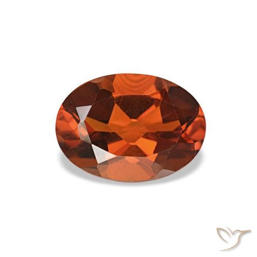 Citrino naturale arancione da 0,72 ct, taglio ovale, VVS-VS