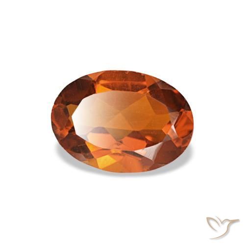 Citrino naturale arancione da 0,64 ct, taglio ovale, VVS-VS