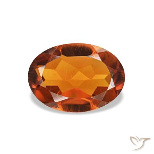 Citrino naturale arancione da 0,73 ct, taglio ovale, VVS-VS