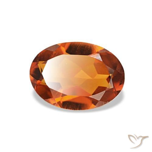 Citrino naturale arancione da 0,73 ct, taglio ovale, VVS-VS
