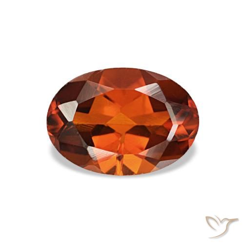 Citrino naturale arancione da 0,73 ct, taglio ovale, VVS-VS