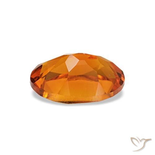 Citrino naturale arancione da 0,71 ct, taglio ovale, VVS-VS