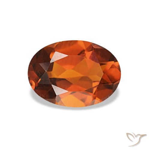 Citrino naturale arancione da 0,69 ct, taglio ovale, VVS-VS