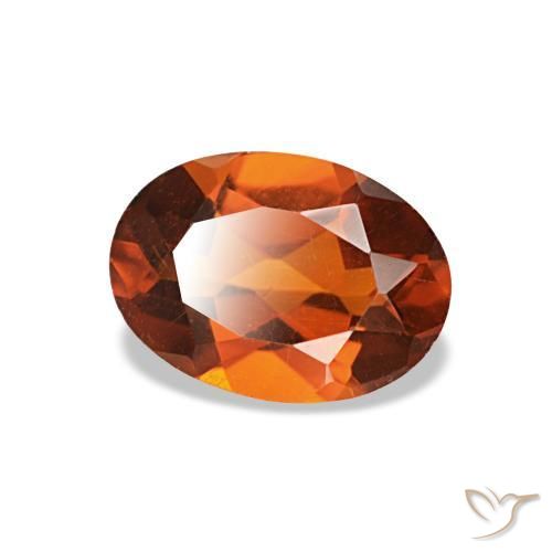 Citrino naturale arancione da 0,69 ct, taglio ovale, VVS-VS