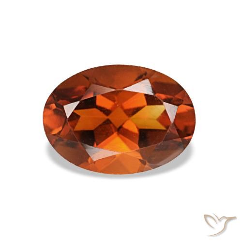 Citrino naturale arancione da 0,83 ct, taglio ovale, VVS-VS