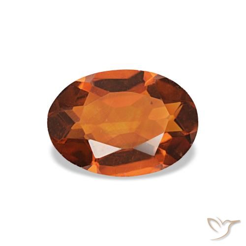Citrino naturale arancione da 0,58 ct, taglio ovale, VVS-VS