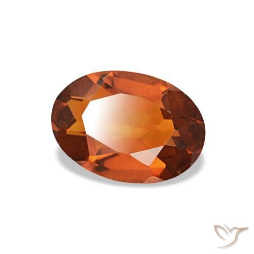 Citrino naturale arancione da 0,58 ct, taglio ovale, VVS-VS
