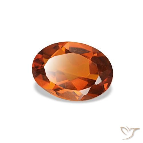 Citrino naturale arancione da 0,60 ct, taglio ovale, VVS-VS