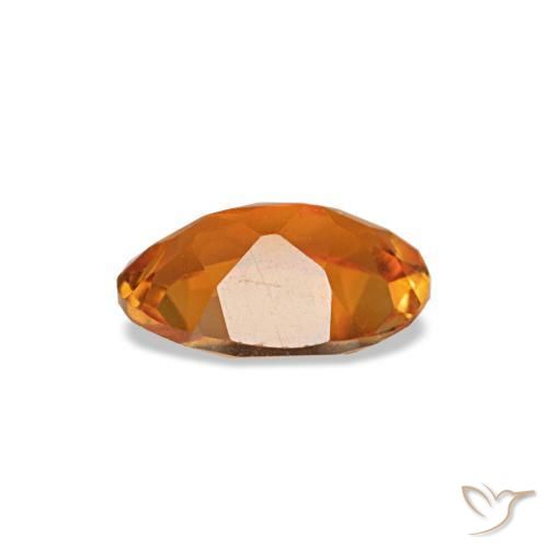 Citrino naturale arancione da 0,60 ct, taglio ovale, VVS-VS