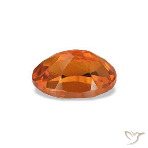 Citrino naturale arancione da 0,80 ct, taglio ovale, VVS-VS