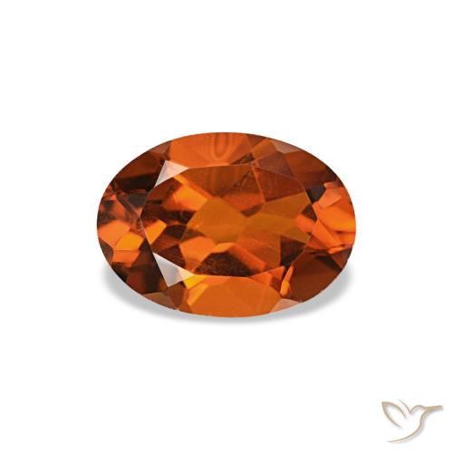 Citrino naturale arancione da 0,74 ct, taglio ovale, VVS-VS