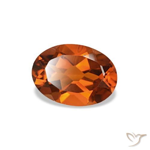 Citrino naturale arancione da 0,74 ct, taglio ovale, VVS-VS
