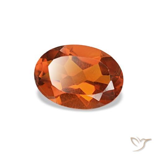 Citrino naturale arancione da 0,60 ct, taglio ovale, VVS-VS