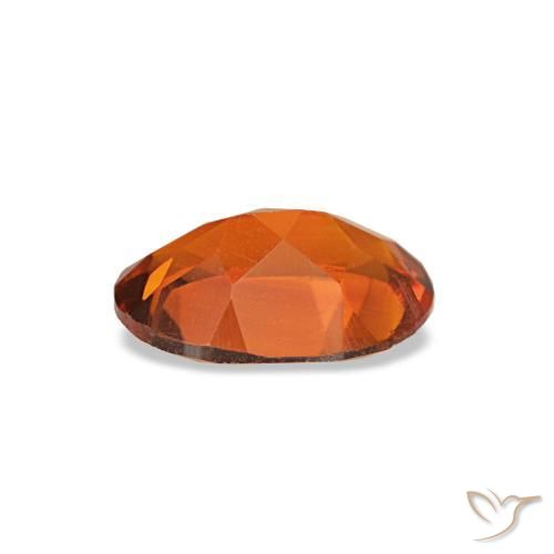 Citrino naturale arancione da 0,60 ct, taglio ovale, VVS-VS