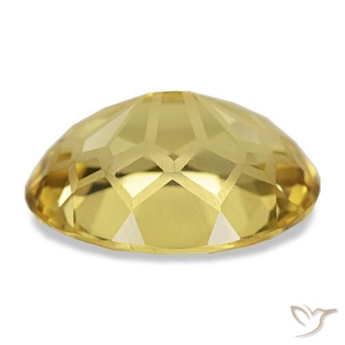 Citrino naturale giallo da 5,90 ct, taglio ovale, VVS