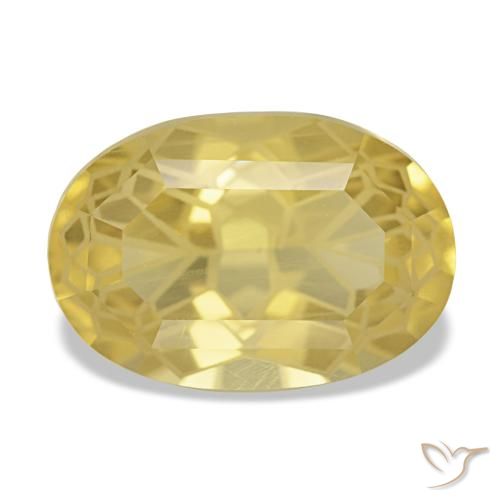 3.66ct giallo citrino, ovale, VVS