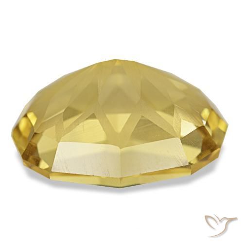 Citrino naturale giallo da 9,03 ct, taglio ovale, VVS