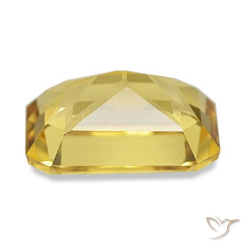 Citrino naturale giallo da 4,59 ct, taglio smeraldo, VS