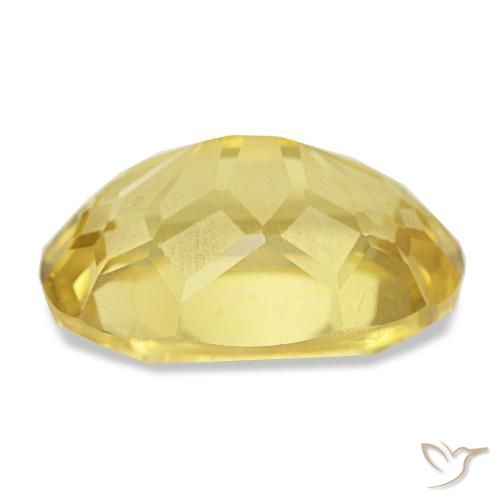 Citrino naturale giallo da 5,40 ct, taglio ovale, VVS