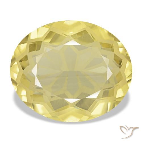 Citrino naturale giallo da 4,66 ct, taglio ovale, VVS