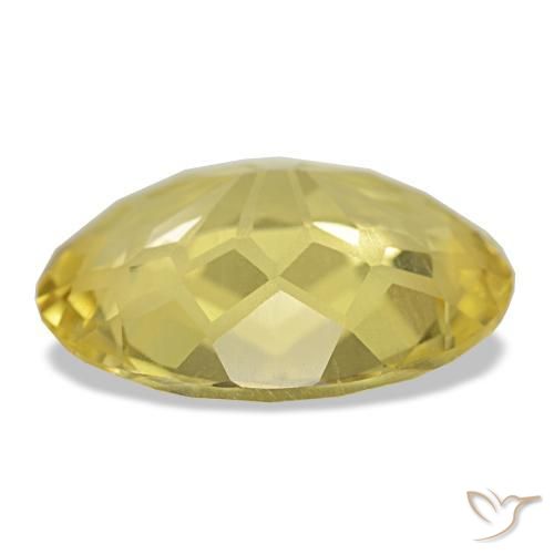 Citrino naturale giallo da 4,66 ct, taglio ovale, VVS