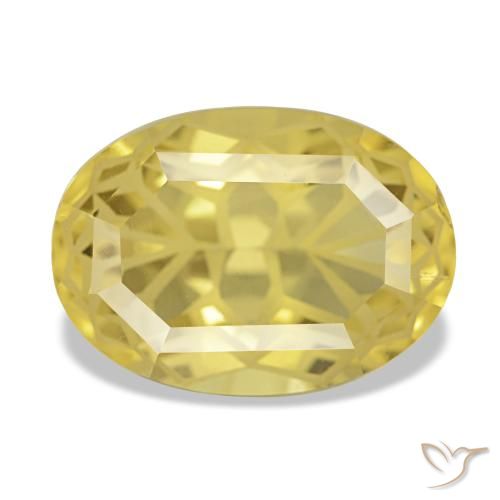 Citrino naturale giallo da 5,48 ct, taglio ovale, VVS