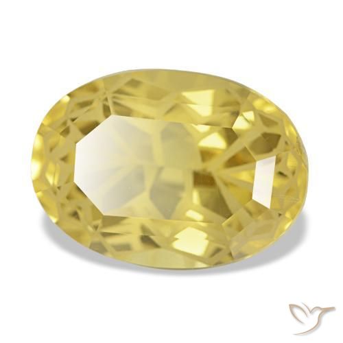 Citrino naturale giallo da 5,48 ct, taglio ovale, VVS