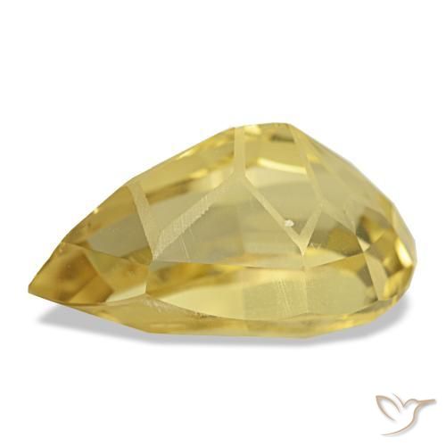 Citrino naturale giallo da 4,83 ct, taglio a pera, VS