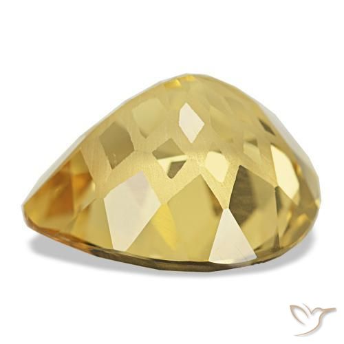 Citrino naturale giallo da 11,59 ct, taglio a pera, VVS-VS