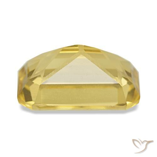 Citrino naturale giallo da 3,72 ct, taglio smeraldo, VVS-VS