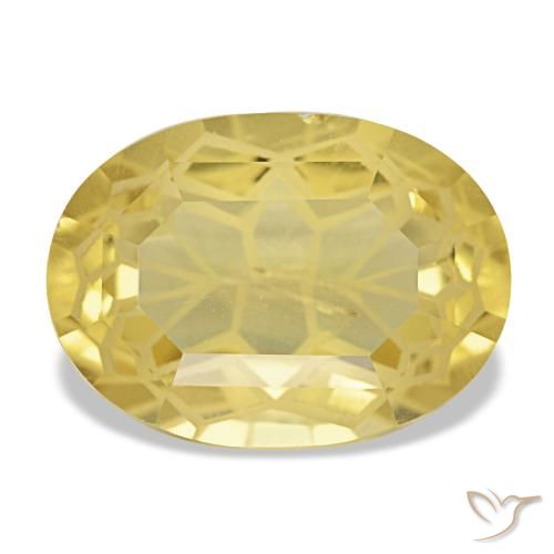 4.83ct giallo citrino, ovale, VS