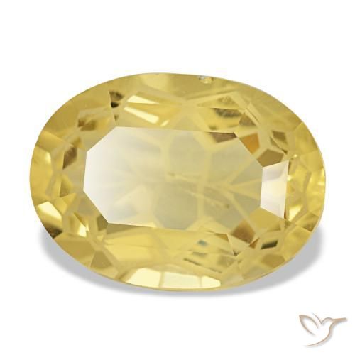 Citrino naturale giallo da 4,83 ct, taglio ovale, VS
