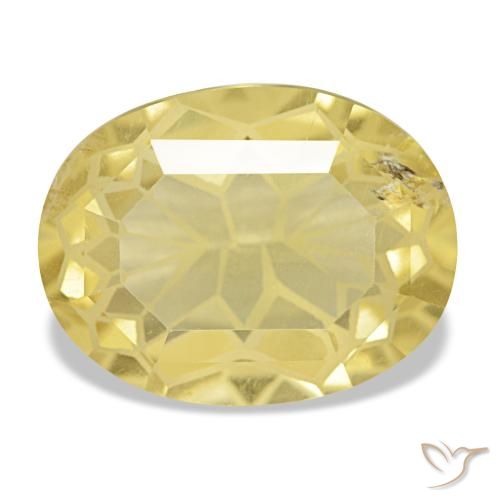 Citrino naturale giallo da 4,55 ct, taglio ovale, VS-SI