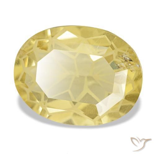 Citrino naturale giallo da 4,55 ct, taglio ovale, VS-SI