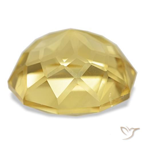 Citrino naturale giallo da 15,00 ct, taglio rotondo, VVS