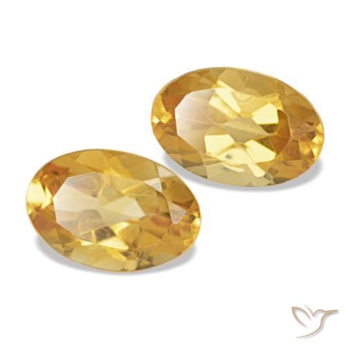 Citrino naturale dorato da 0,81 ct, taglio ovale, VS