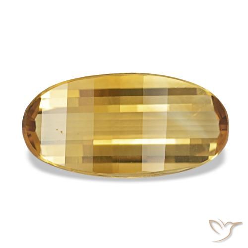 Citrino naturale dorato da 2,18 ct, taglio ovale, VVS