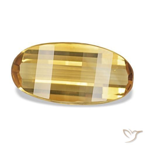Citrino naturale dorato da 2,18 ct, taglio ovale, VVS